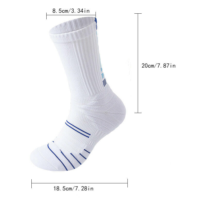 9 Pairs Men Compression Crew Running Socks Athletic Socks with Cushion Work Hiking Basketball Sport Socks Anti-Odor and Anti-Slip for Running Fitness Hiking and Cycling
