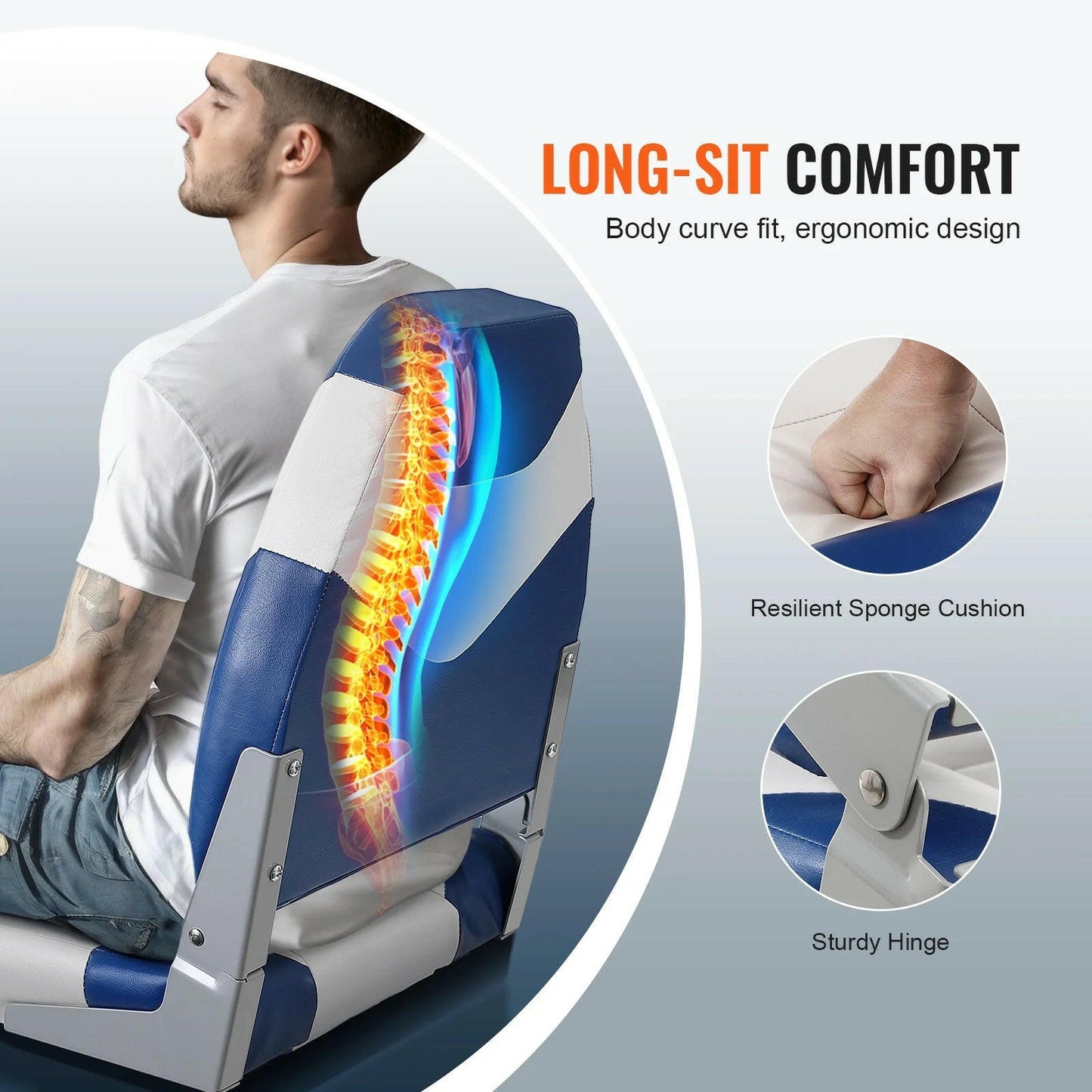 Upgrade your boating experience with our comfy, foldable Marine Seats! Perfect for fishing, sightseeing, and adventures on speedboats & canoes. Grab your set of 2 today!.