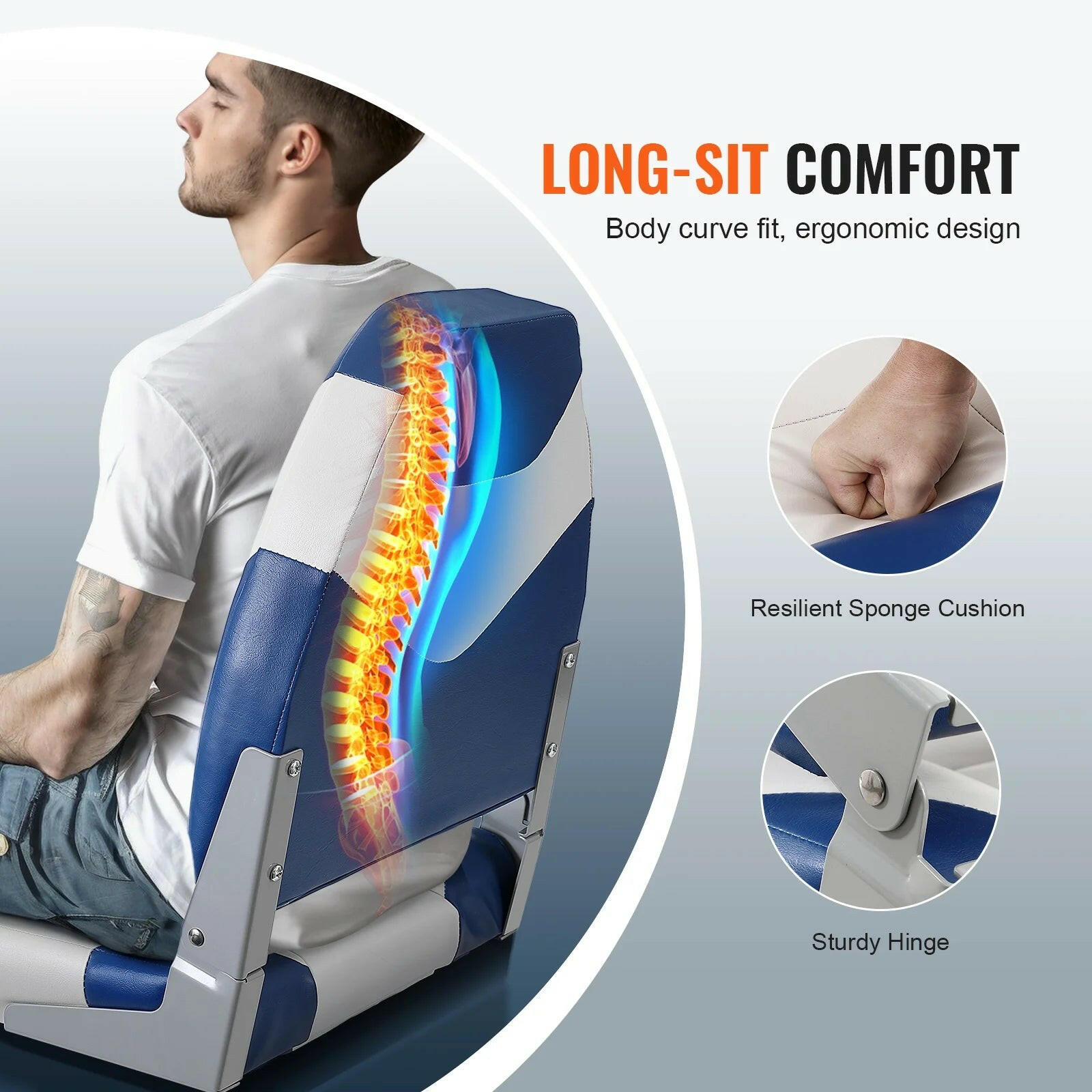 Upgrade your boating experience with our comfy, foldable Marine Seats! Perfect for fishing, sightseeing, and adventures on speedboats & canoes. Grab your set of 2 today!.