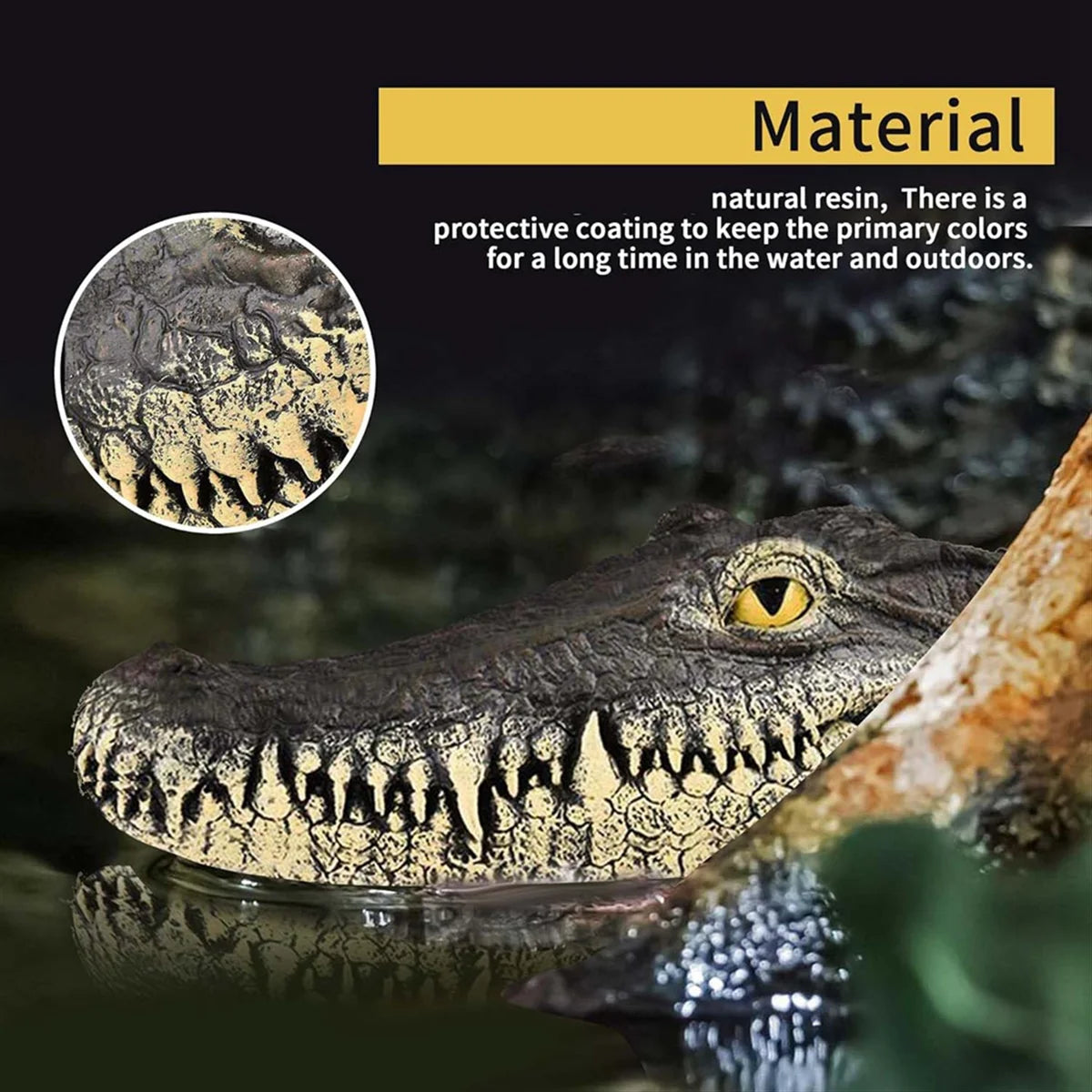 Floating Alligator Decoy for Pools and Ponds - Effective Duck Deterrent.