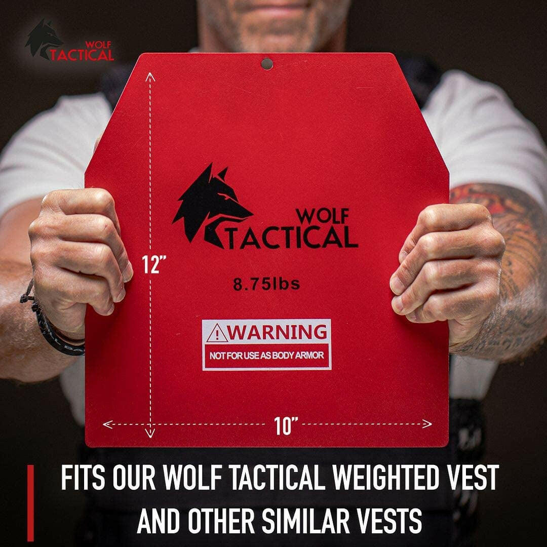 Adjustable Weight Vest Plates for Enhanced Strength Training - Available in 5.75, 8.75, 14.5, and 19.75LB Pairs for WODs, Running, and Heavy Workouts