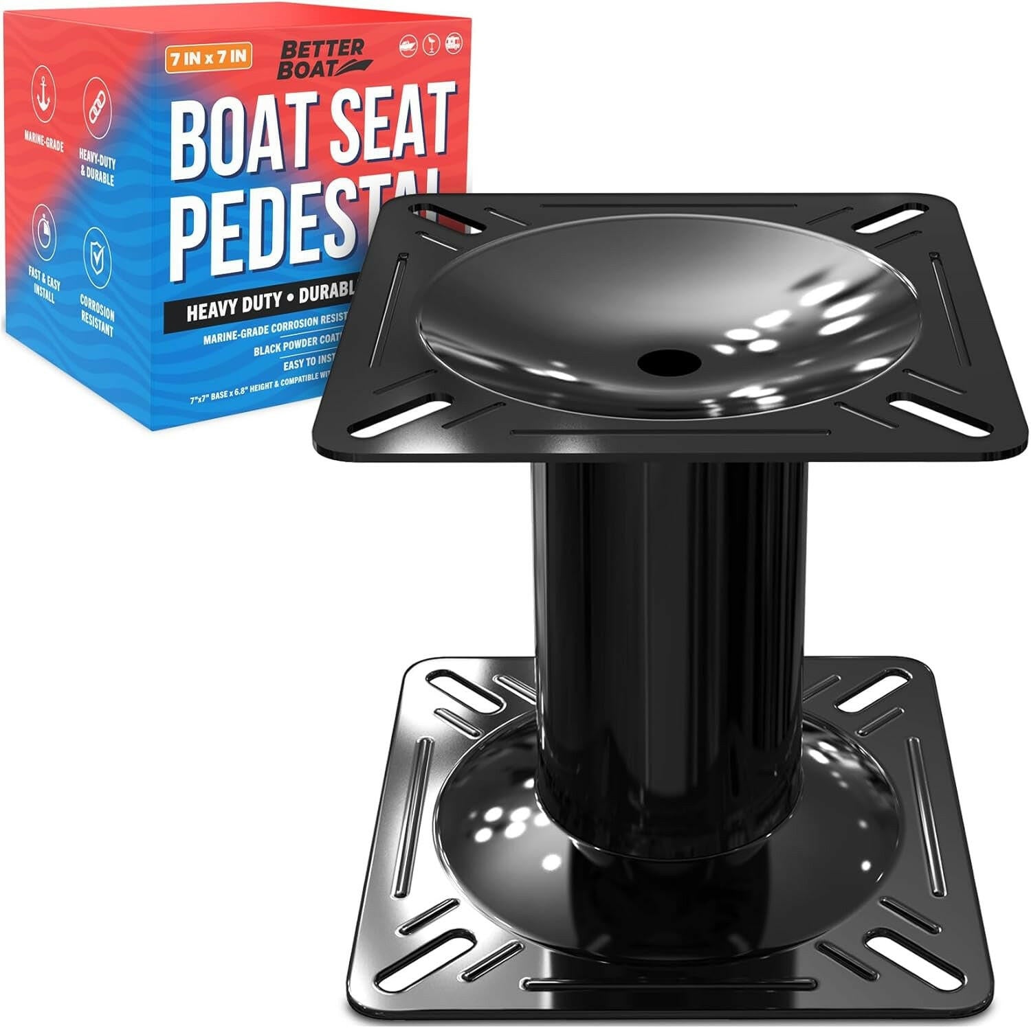 Enhance Your Boating Adventure with Our 6.8" Seat Pedestal Mount – Ideal for Jon and Bass Boats! 🚤✨.