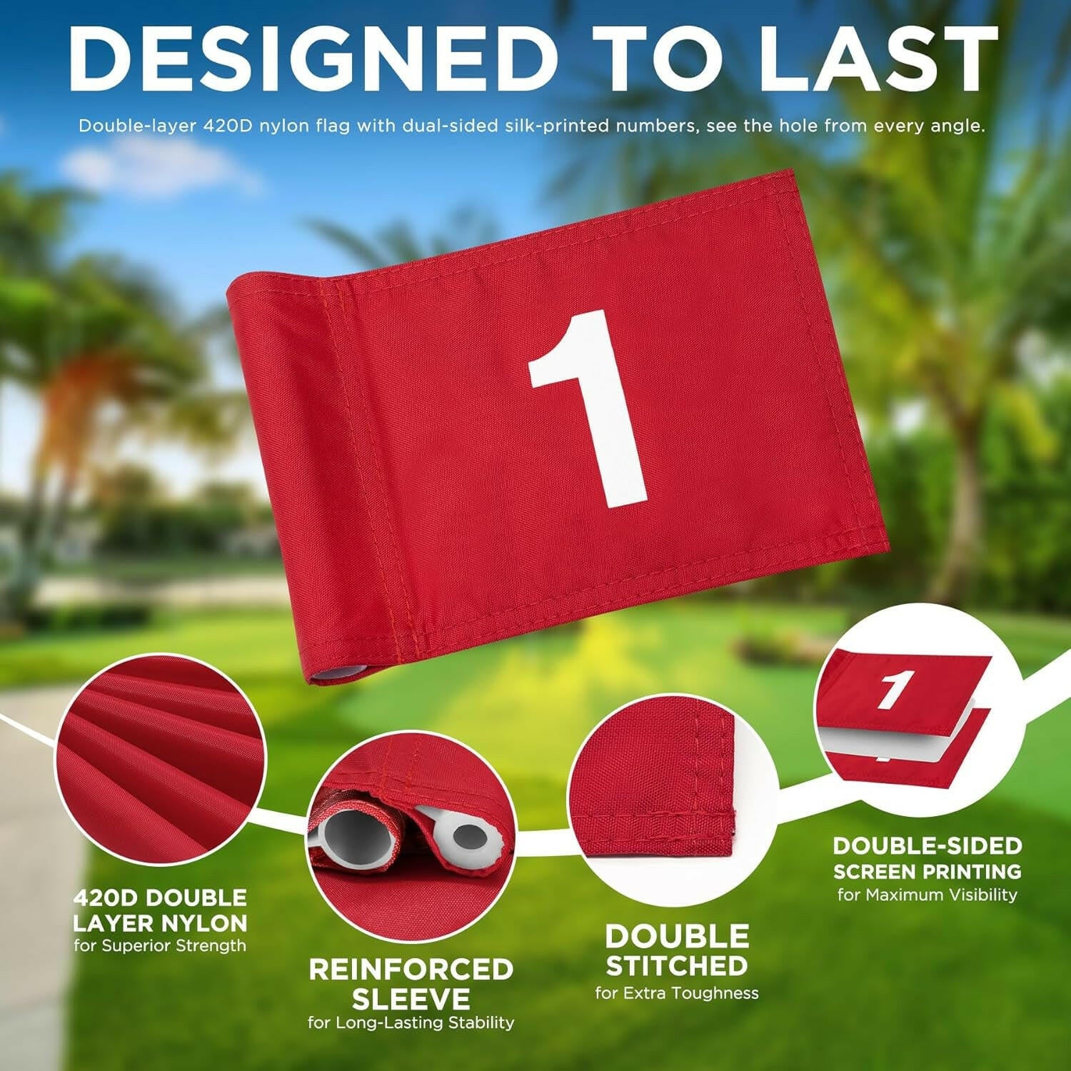 Elevate Your Backyard Golf Game with Our Mini Golf Flagstick Set - Perfect for Putting Practice! 🏌️‍♂️⛳️ #GolfLife #BackyardFun