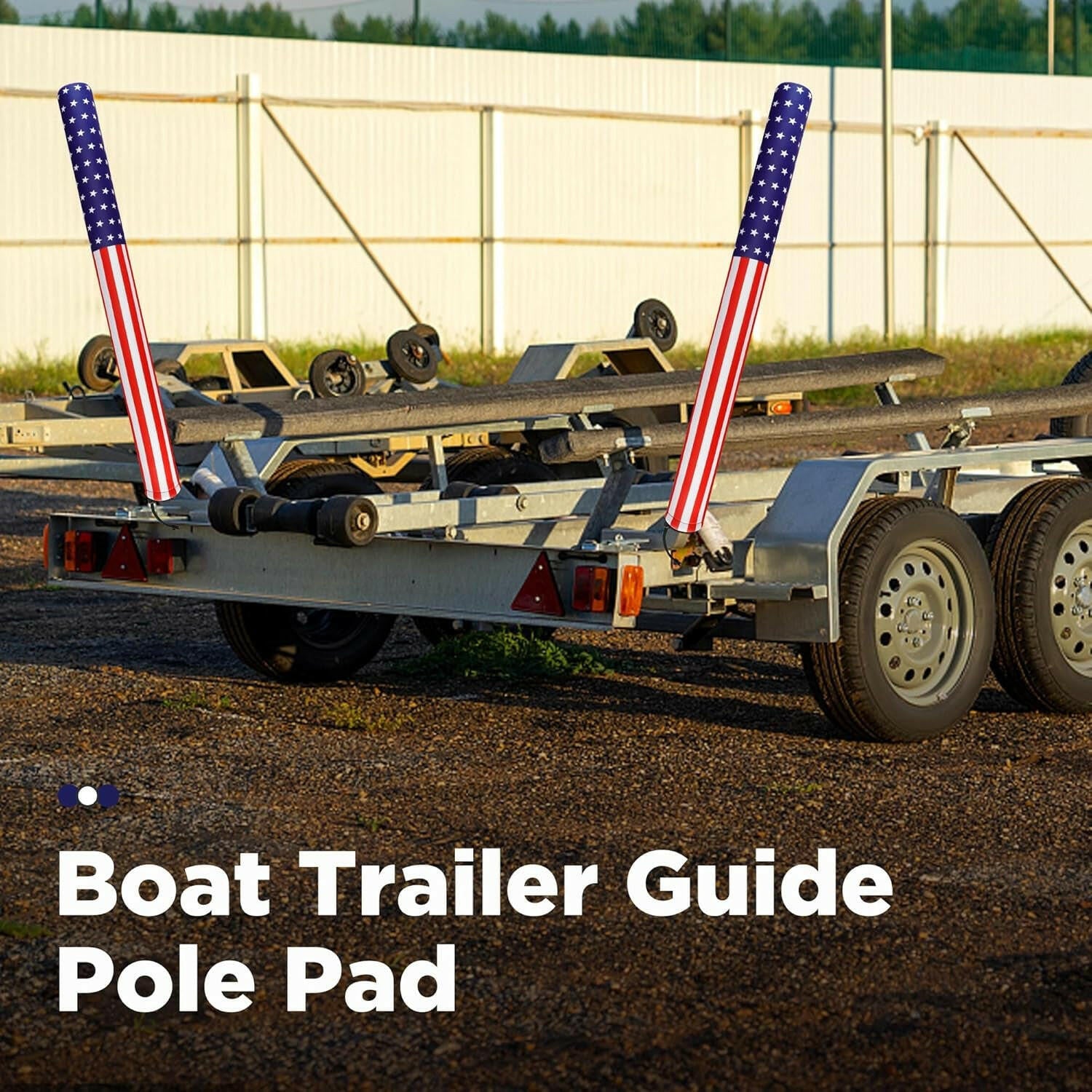 🎆🇺🇸 Gear Up for the 4th of July with Our Heavy Duty USA Boat Trailer Guide Pole Covers! Perfect for Sailboat Trailers - Grab Your Set of 2 Now! ✨🚤.