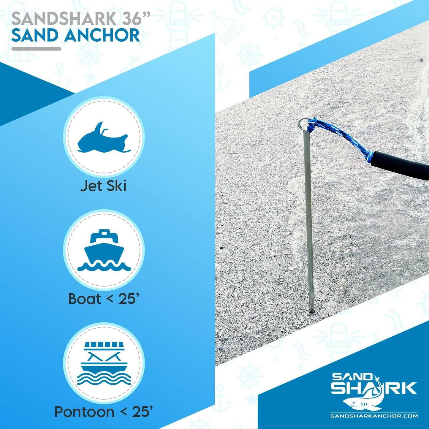 Ultimate Lite Series Boat Anchor for Jet Skis, Kayaks & Pontoons - 316 Stainless Steel with Handle & Padded Case - Perfect for Beach Adventures!.