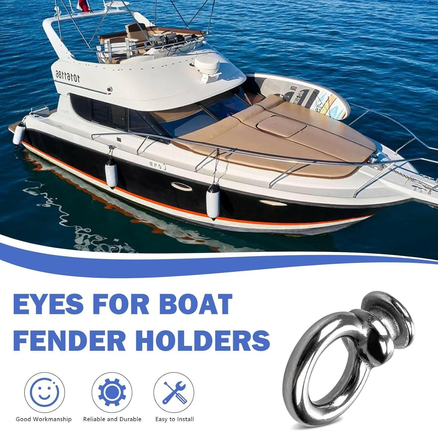 Upgrade Your Boat with These 4 Stainless Steel Fender Holder Clips! 🚤✨ #BoatLife #MarineGear.