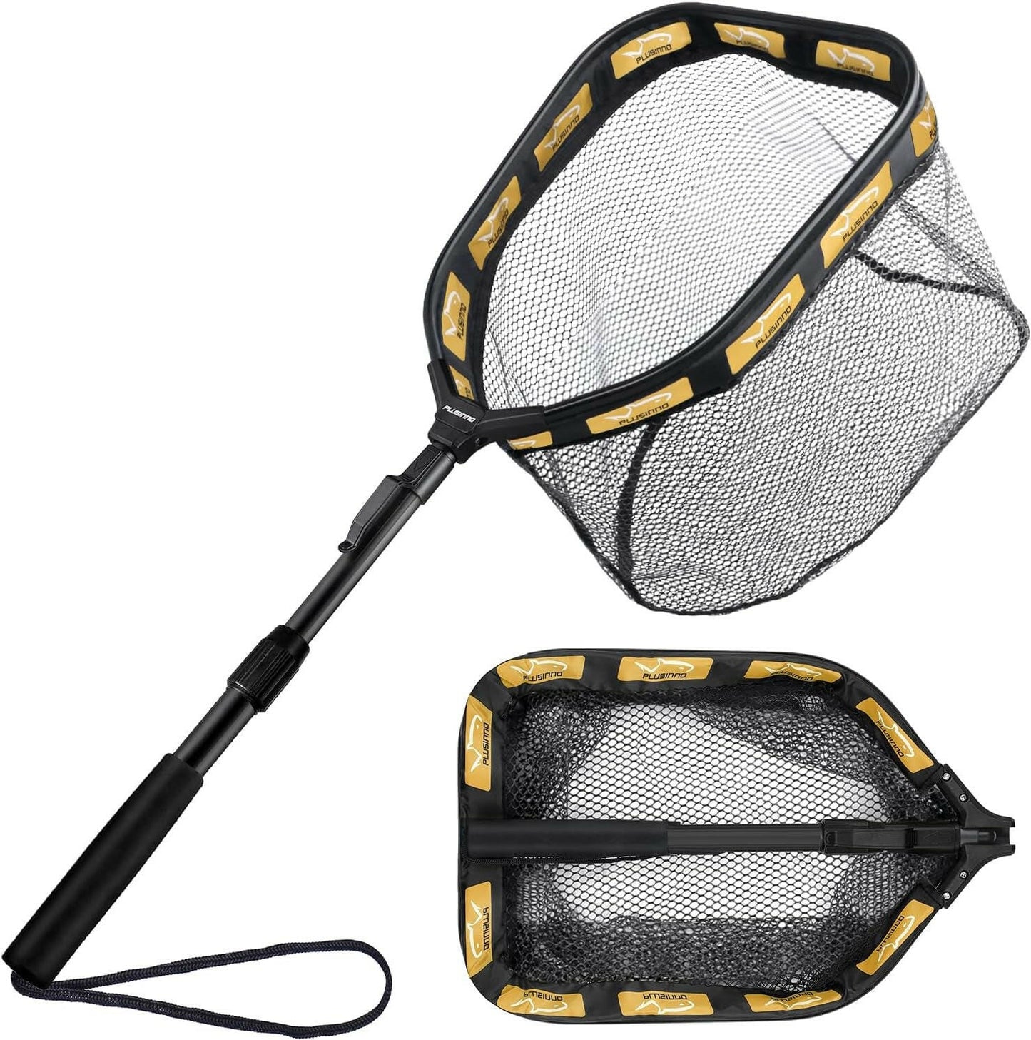 Floating Fishing Net for Steelhead, Salmon, Fly, Kayak, Catfish, Bass, Trout Fishing, Rubber Coated Landing Net for Easy Catch & Release, Compact & Foldable for Easy Transportation & Storage.