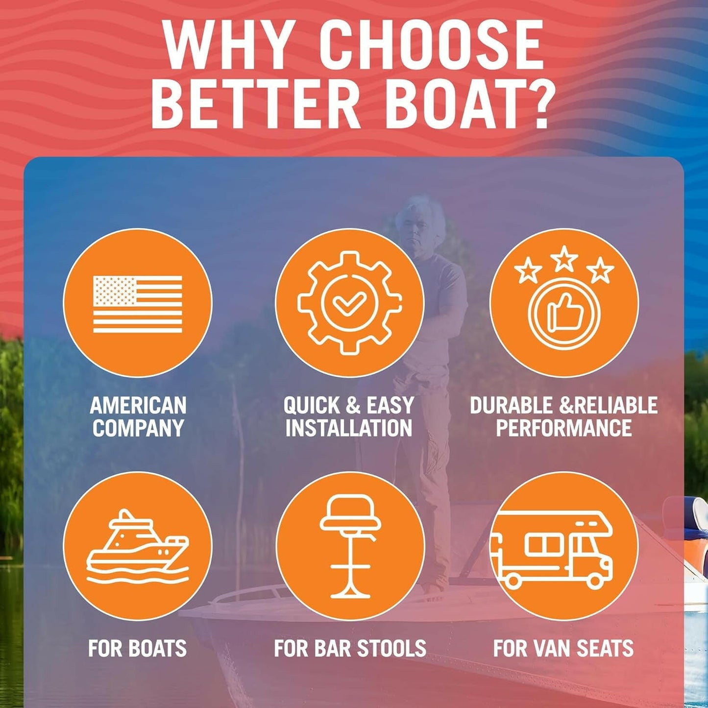 Enhance Your Boating Adventure with Our 6.8" Seat Pedestal Mount – Ideal for Jon and Bass Boats! 🚤✨.