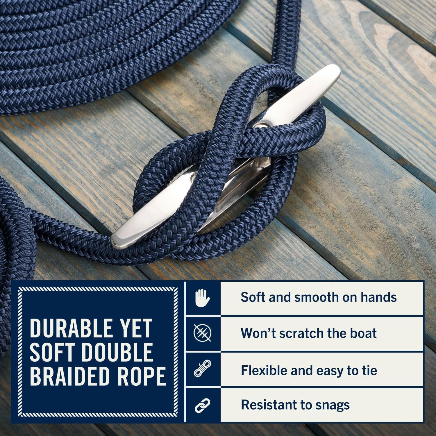 Upgrade Your Docking Game with Rainiersupplyco's Premium 30 Ft Navy Blue Boat Rope! 🌊⚓️ #MarineEssentials #BoatLife.