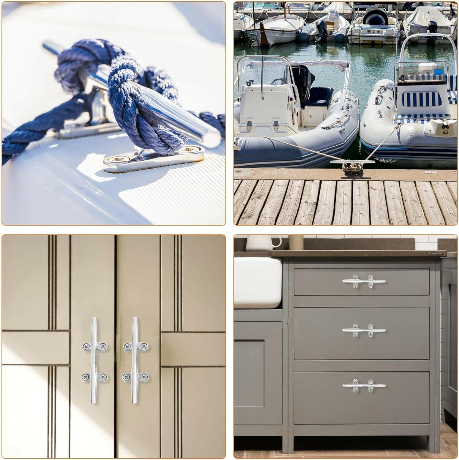 Elevate Your Docking Experience with Premium Stainless Steel Boat Cleats – Ideal for Yachts, Decks & Nautical Decor – Choose from Various Sizes & Packs!.