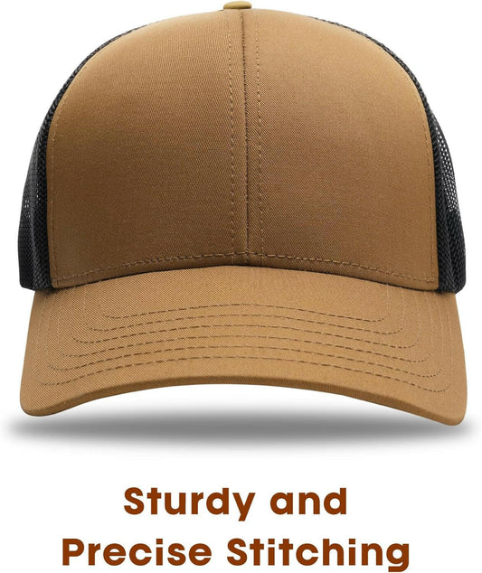 Men's Structured Mesh Trucker Cap - Adjustable Classic Baseball Hat