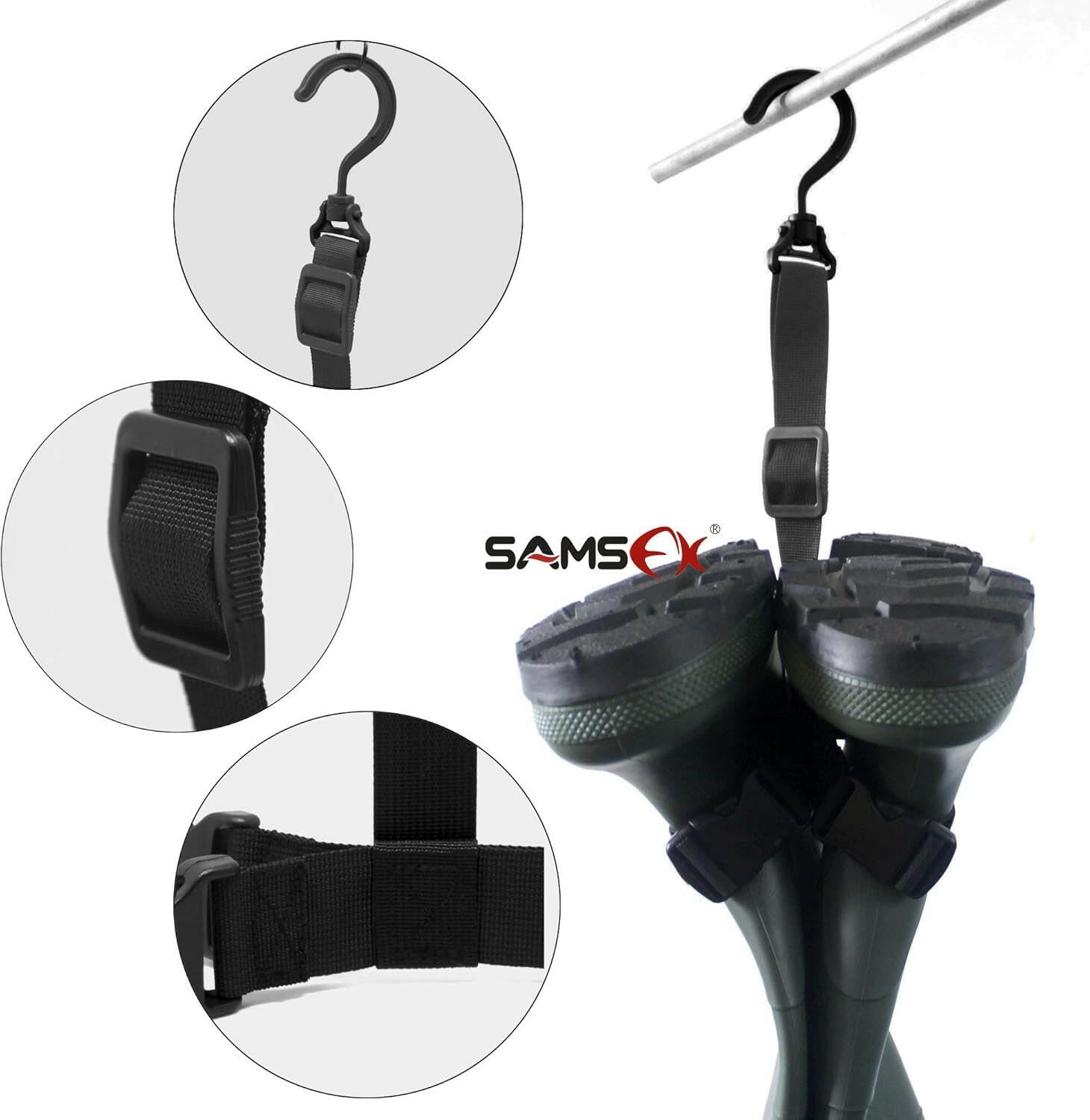 Adjustable Fishing Wader Boot Hanger for Efficient Storage and Drying