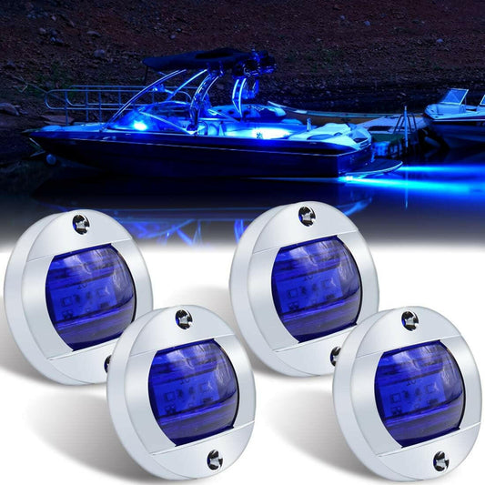 Vibrant Blue LED Night Fishing Lights - Perfect for Boat Courtesy, Deck, and Navigation.