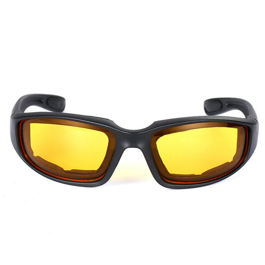 Chopper Men's Cycling Sports Sunglasses - UV400 Protection, Wind Resistant, Yellow Lens, 3-Pack for Cycling, Fishing, and Driving