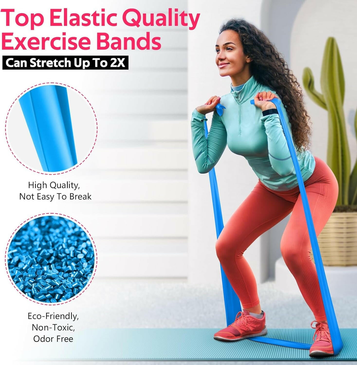 Ultimate Resistance Bands Set for Strength Training, Physical Therapy, Yoga, and Pilates - Perfect for Stretching and Recovery!