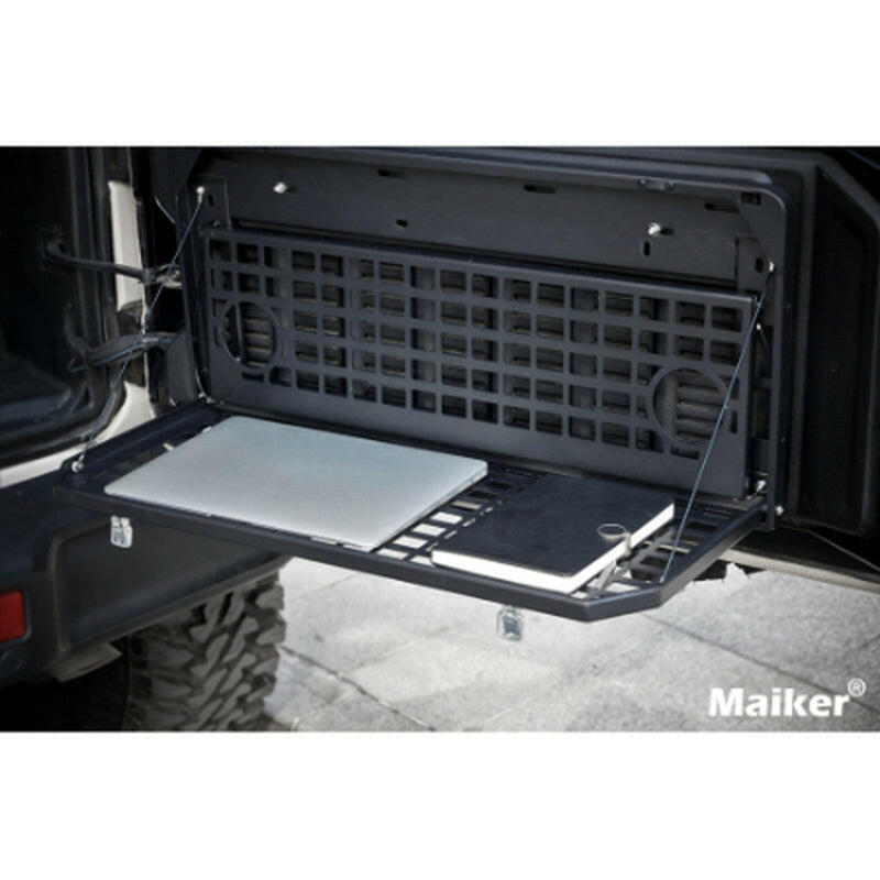 2-Tier Foldable Tailgate Table and Cargo Rack for 2007-2022 Jeep Wrangler JK & JL 4-Door - Ideal for Outdoor Camping