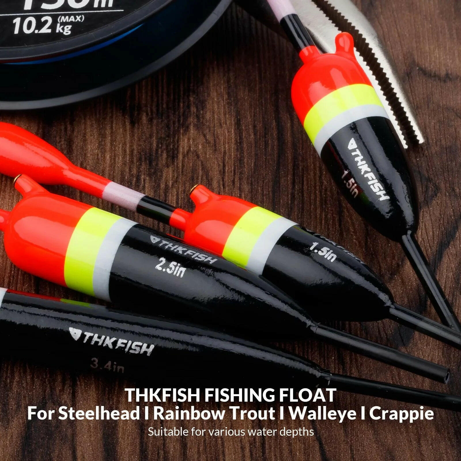 Premium Balsha Wood Fishing Floats - Set of 5 for Enhanced Fishing Experience.