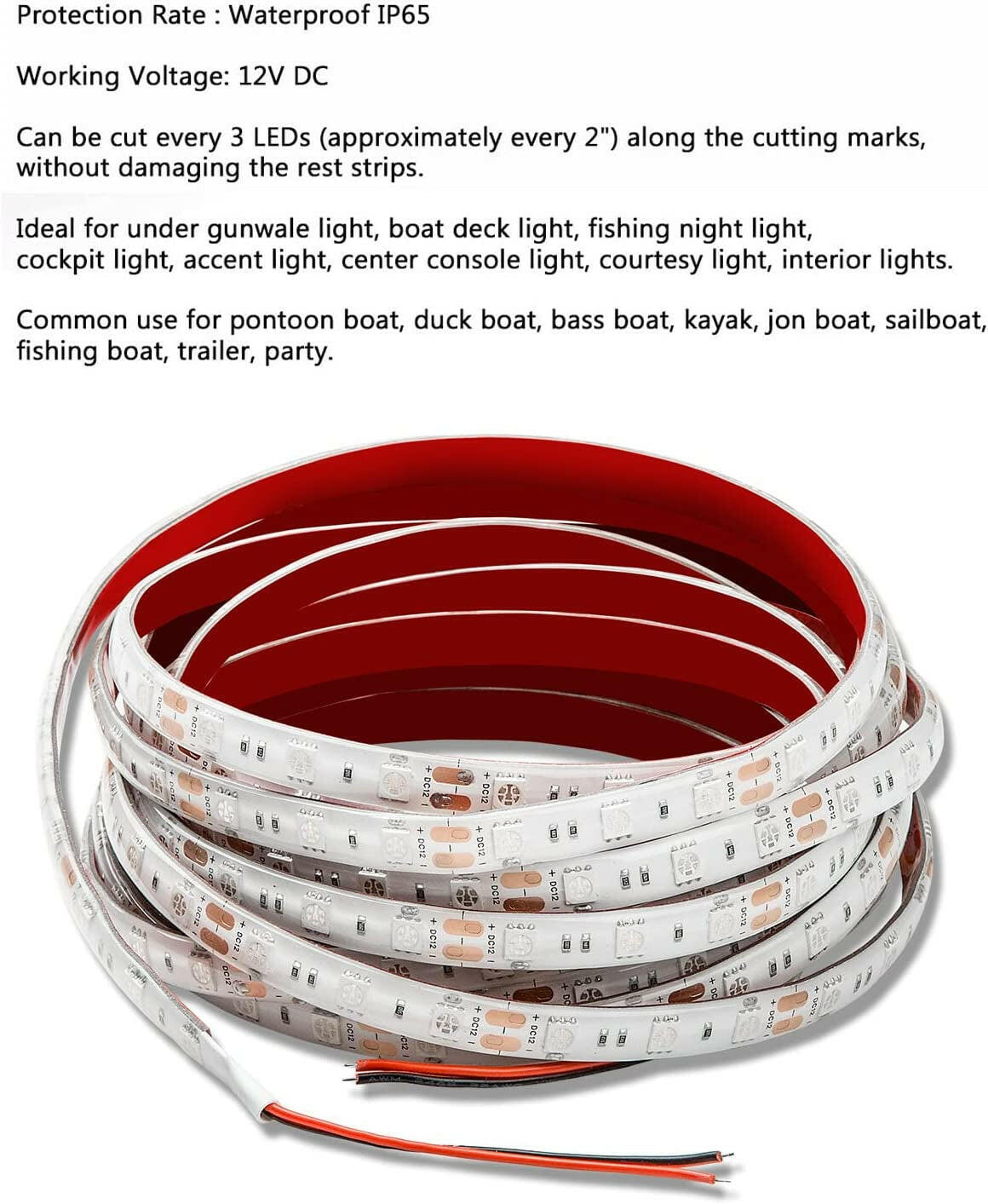 Illuminate Your Boat Adventures with 32.8Ft Marine LED Strip Lights - Ideal for Pontoon, Jon, and Bass Boats! 🌊💡.