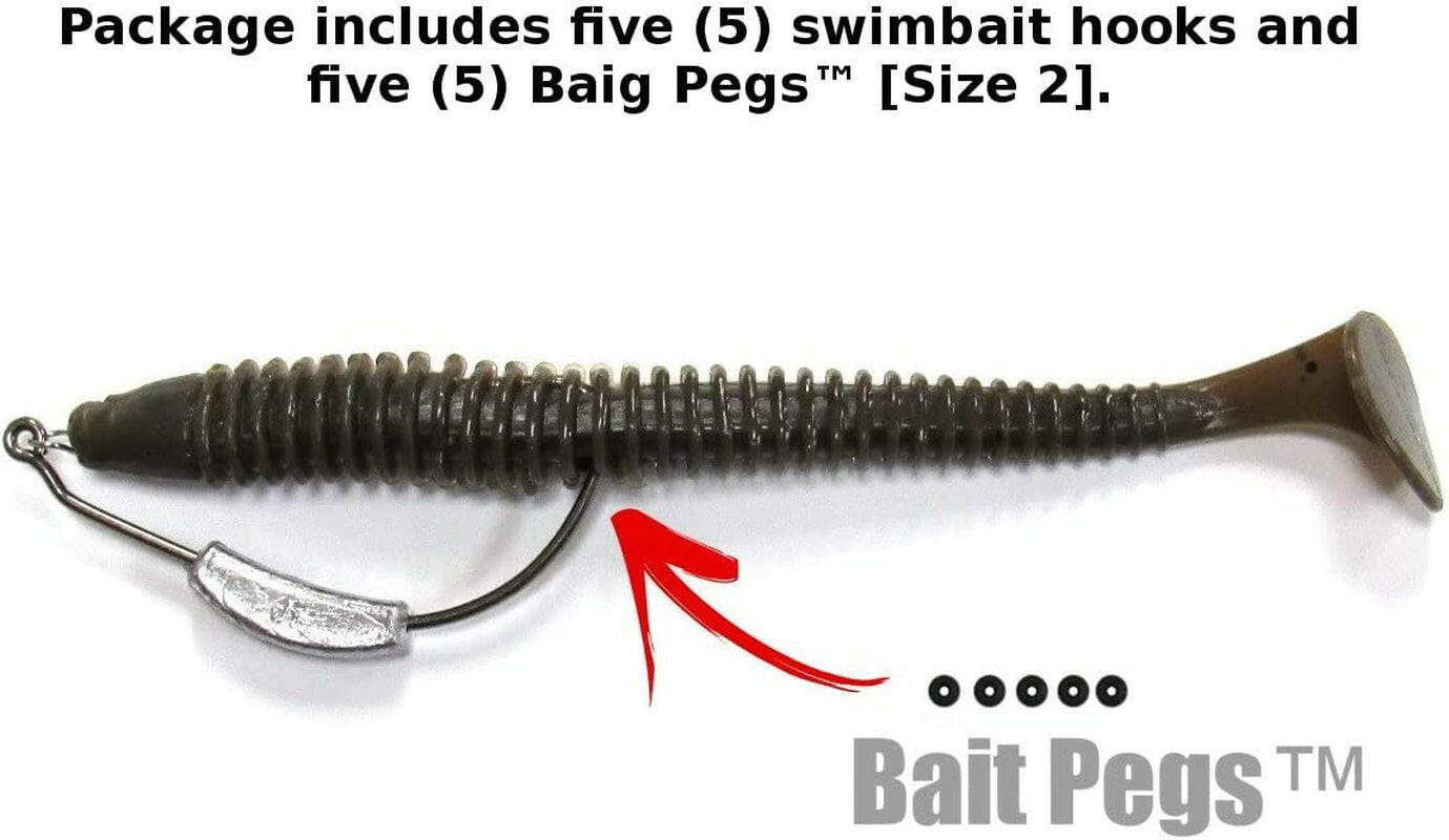 Catch the Big One with Harmony Fishing's Razor Series Weighted Swimbait Hooks - 5 Pack! 🎣🔥.