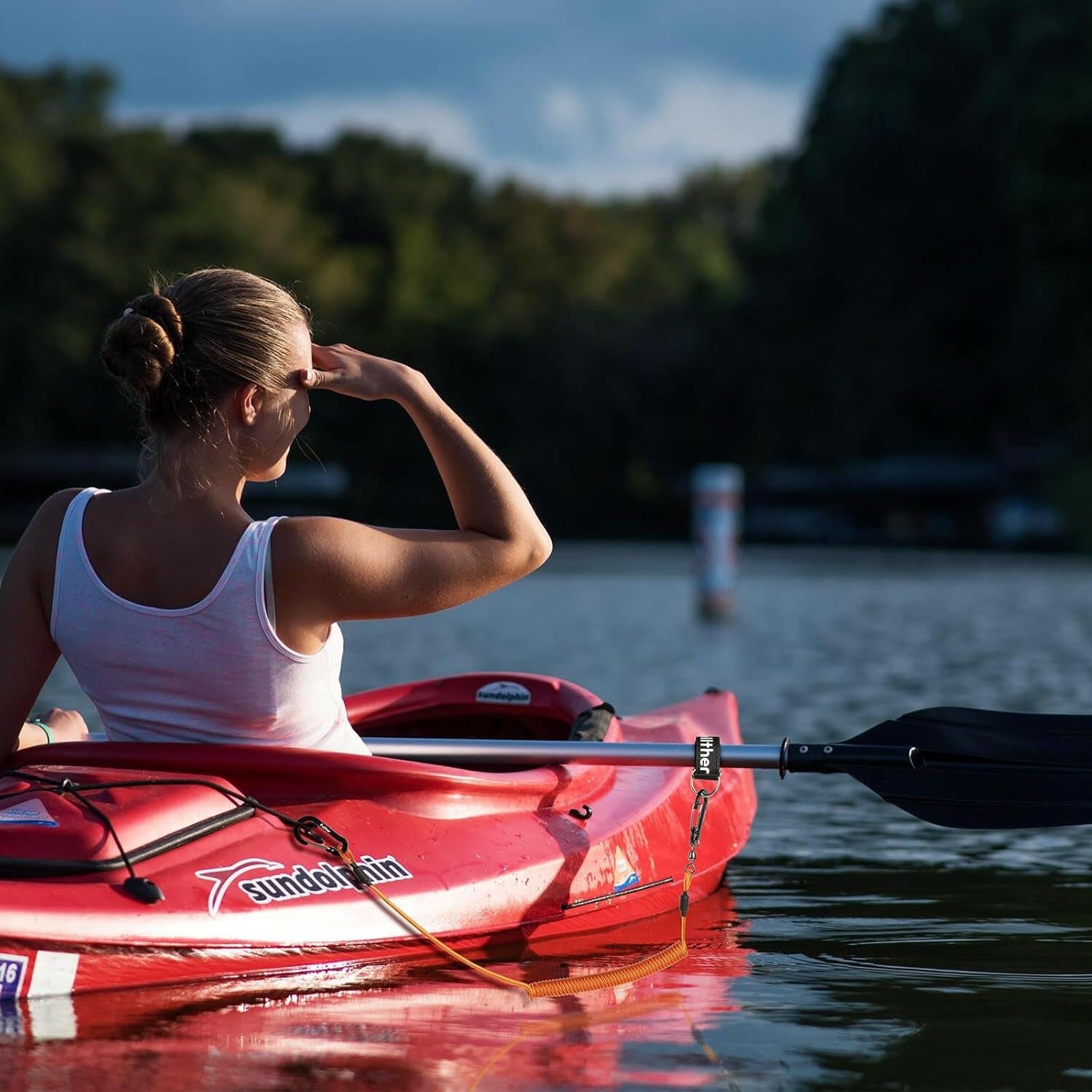 2 Pack Heavy Duty Fishing Lanyard - Retractable Coiled Straps for Rods, Kayak Paddles, and Paddle Boards - Essential Fishing Accessories.