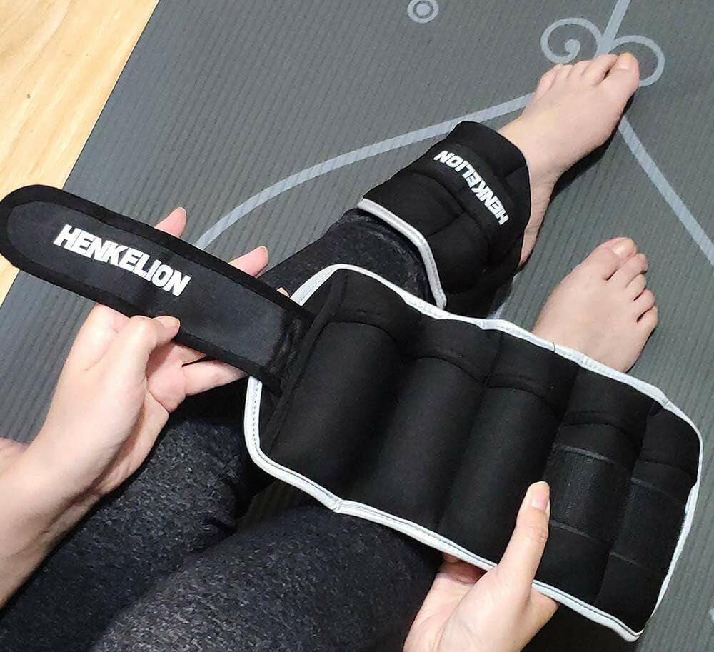 Adjustable Ankle Weights Set - 1 Pair (2, 3, 5, 10 Lbs) for Men, Women, and Kids | Perfect for Strength Training, Gym Workouts, Running, and Lifting - Available in Black, Grey, Pink, Blue, and Purple