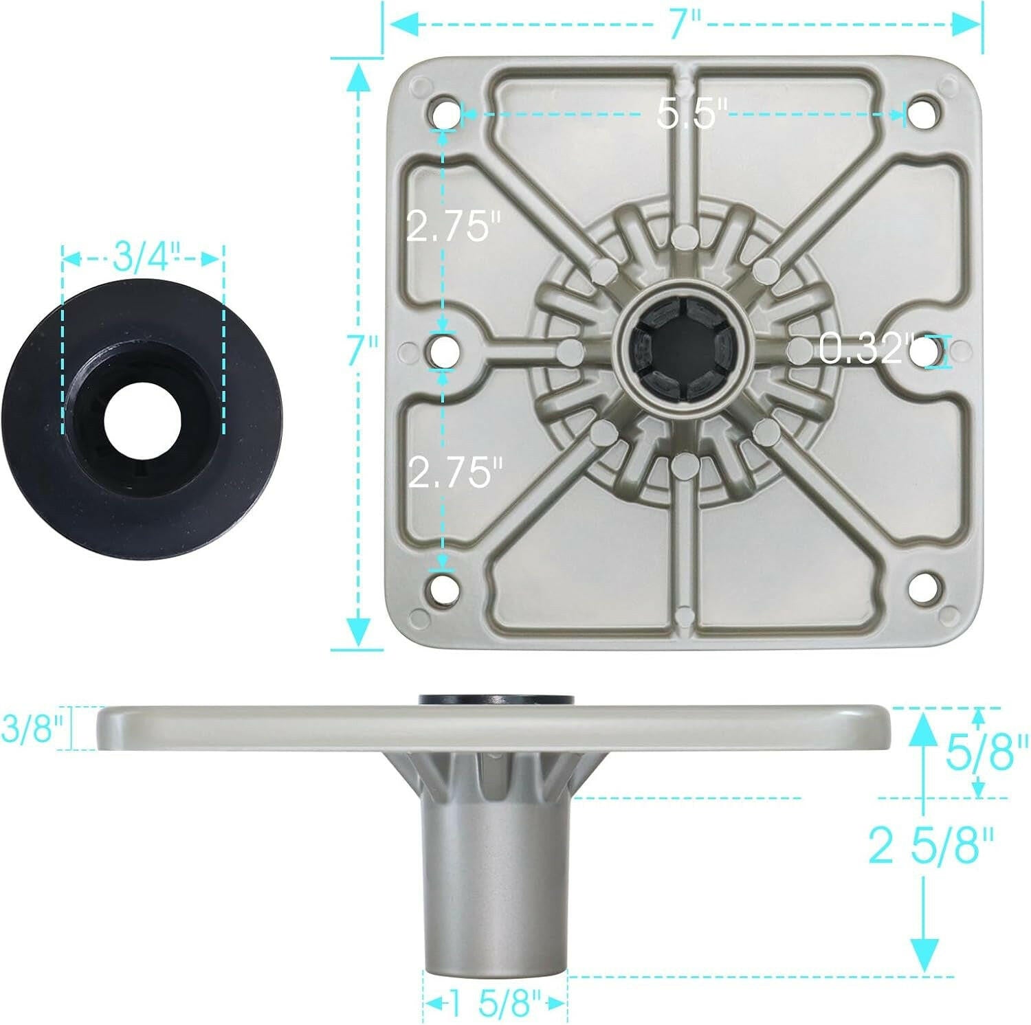 Transform Your Boating Experience with Our Heavy Duty Seat Base Mount – Ideal for Fishing and Pontoon Fun!.