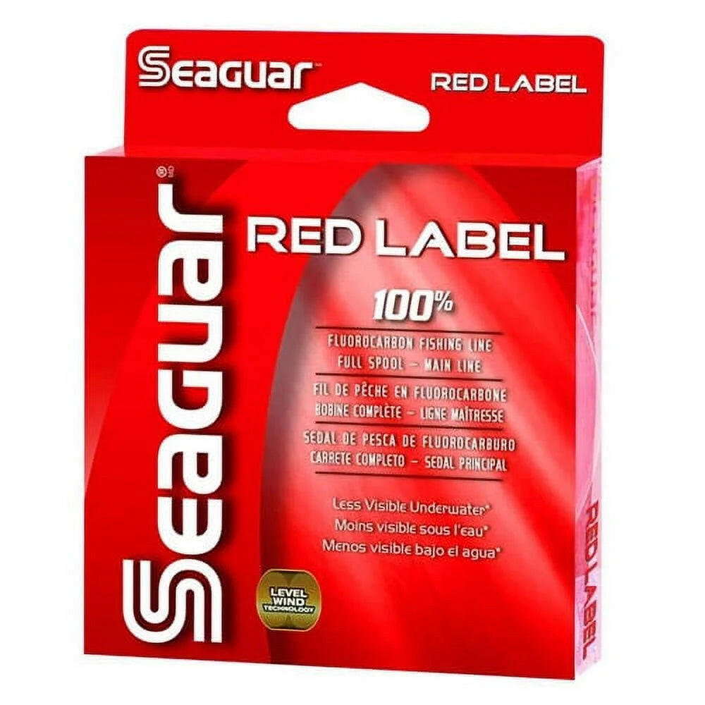 Red Label 100% Fluorocarbon Fishing Line - 20Lbs Strength, 175Yds Length - Ultimate Performance for Anglers.