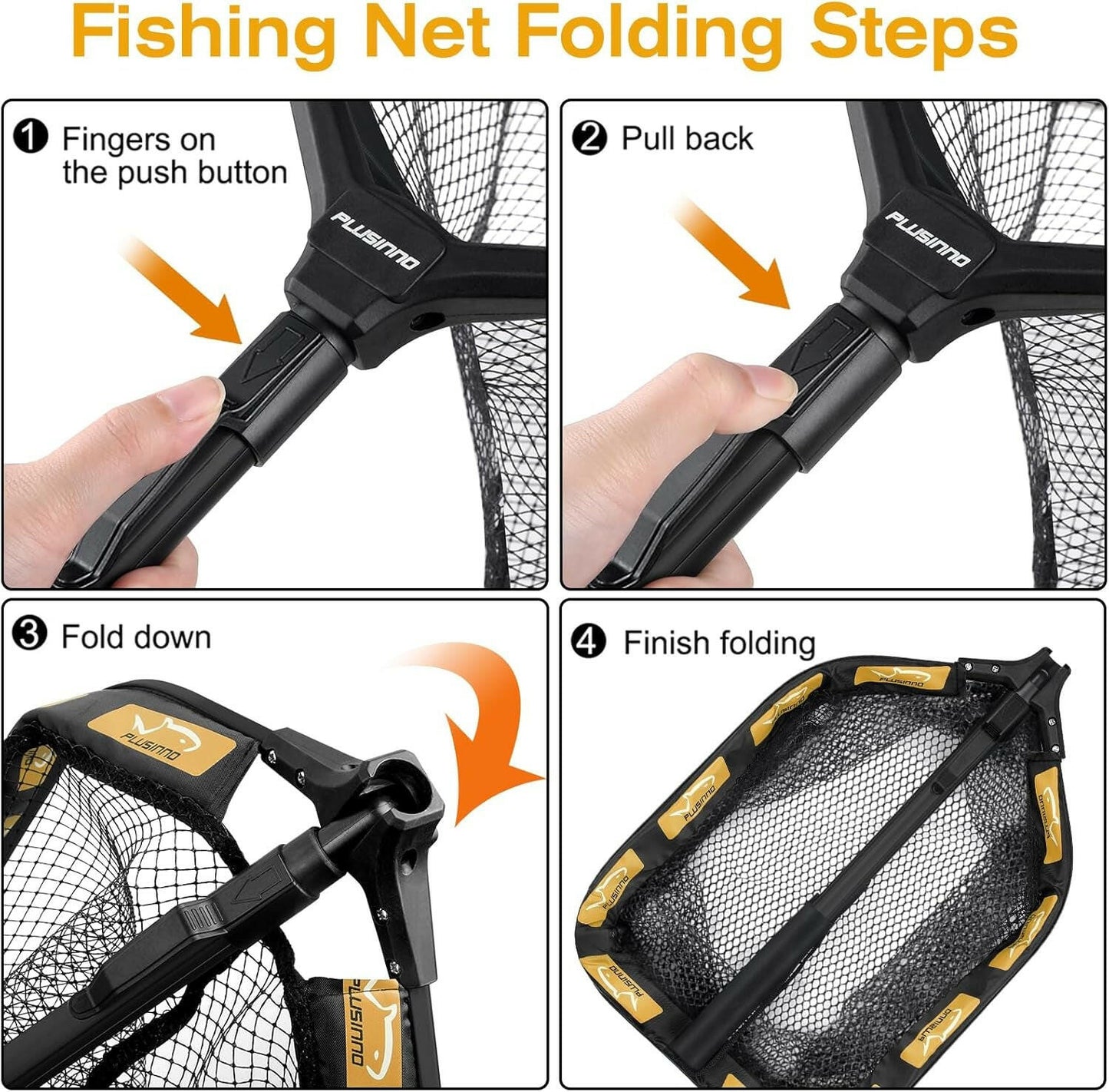 Ultimate Floating Fishing Net - Perfect for Steelhead, Salmon, Trout & More - Rubber Coated, Compact & Foldable for Easy Transport & Quick Catch & Release.