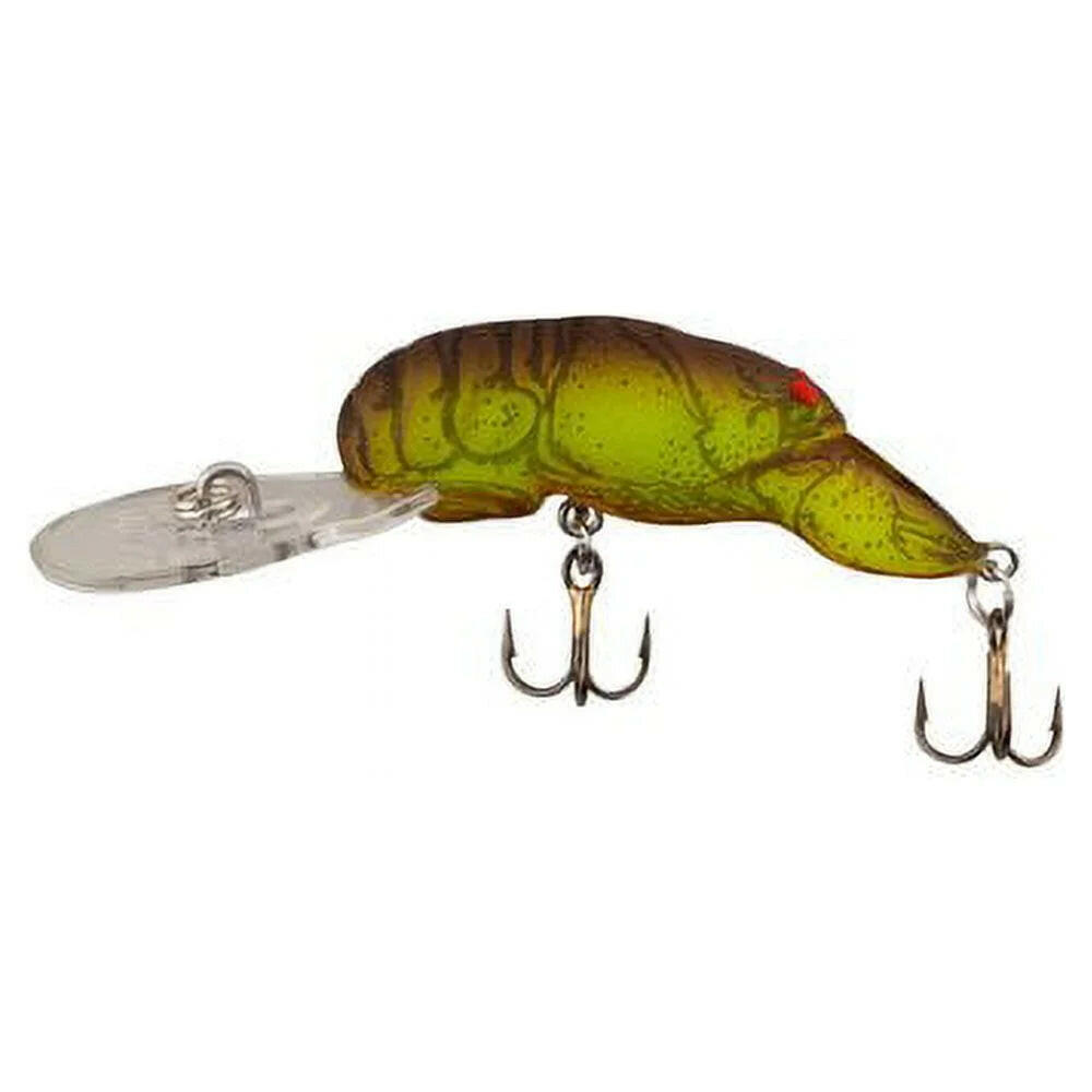 Chartreuse Brown Deep Teeny Wee Crawfish Crankbait - 1.5" | 1/9 Oz Fishing Lure.