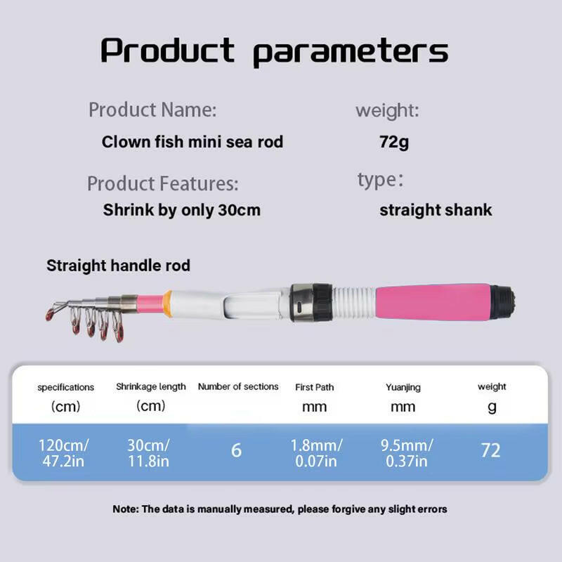 Fishing Rod and Reel Combo Small Telescopic Fishing Rod Portable Travel Fishing Pole Kit Telescopic Fishing Rod for Fishing.