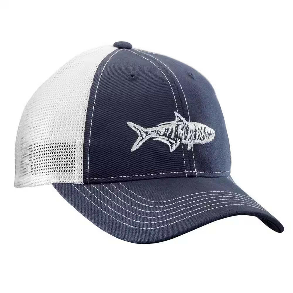 Navy and White Tarpon Trucker Cap