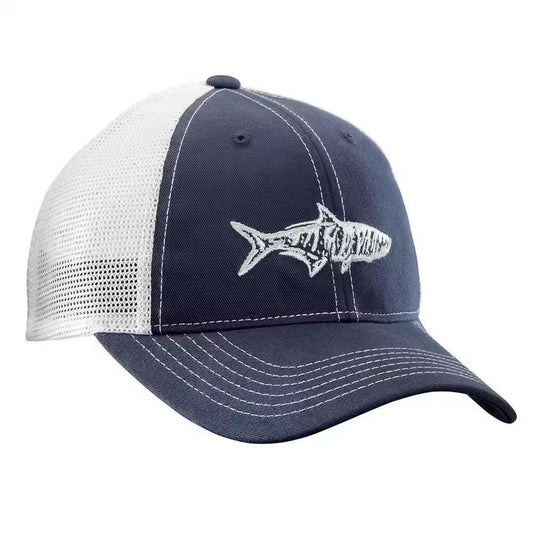 Navy and White Tarpon Trucker Cap
