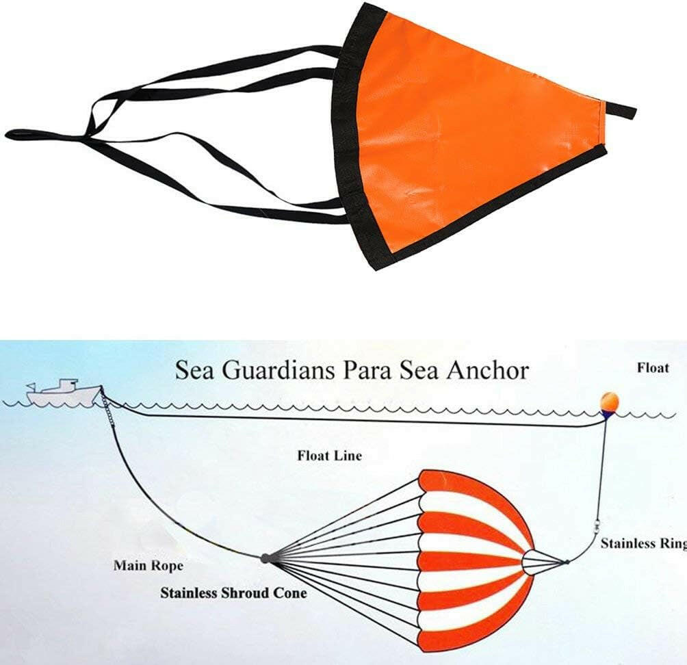 Catch the Wind with Our Sea Anchor Drift Sock! 🌊 Perfect for Trolling - Available in 24”, 32”, & 42”! Ideal for Boats, Yachts, Jet Skis, and More! 🚤✨.