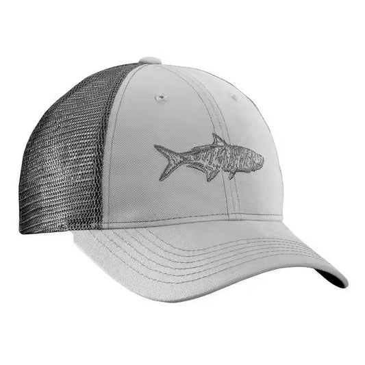 Tarpon Trucker Hat in Gray and Charcoal