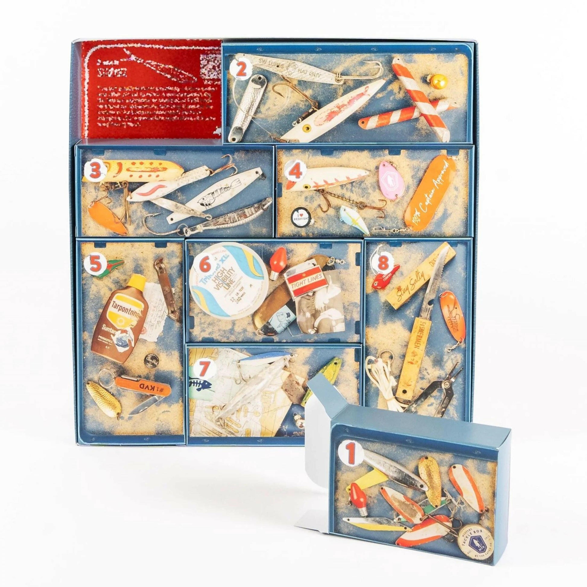 8 Days of Salt Fishing Lures Holiday Advent Calendar 2023.