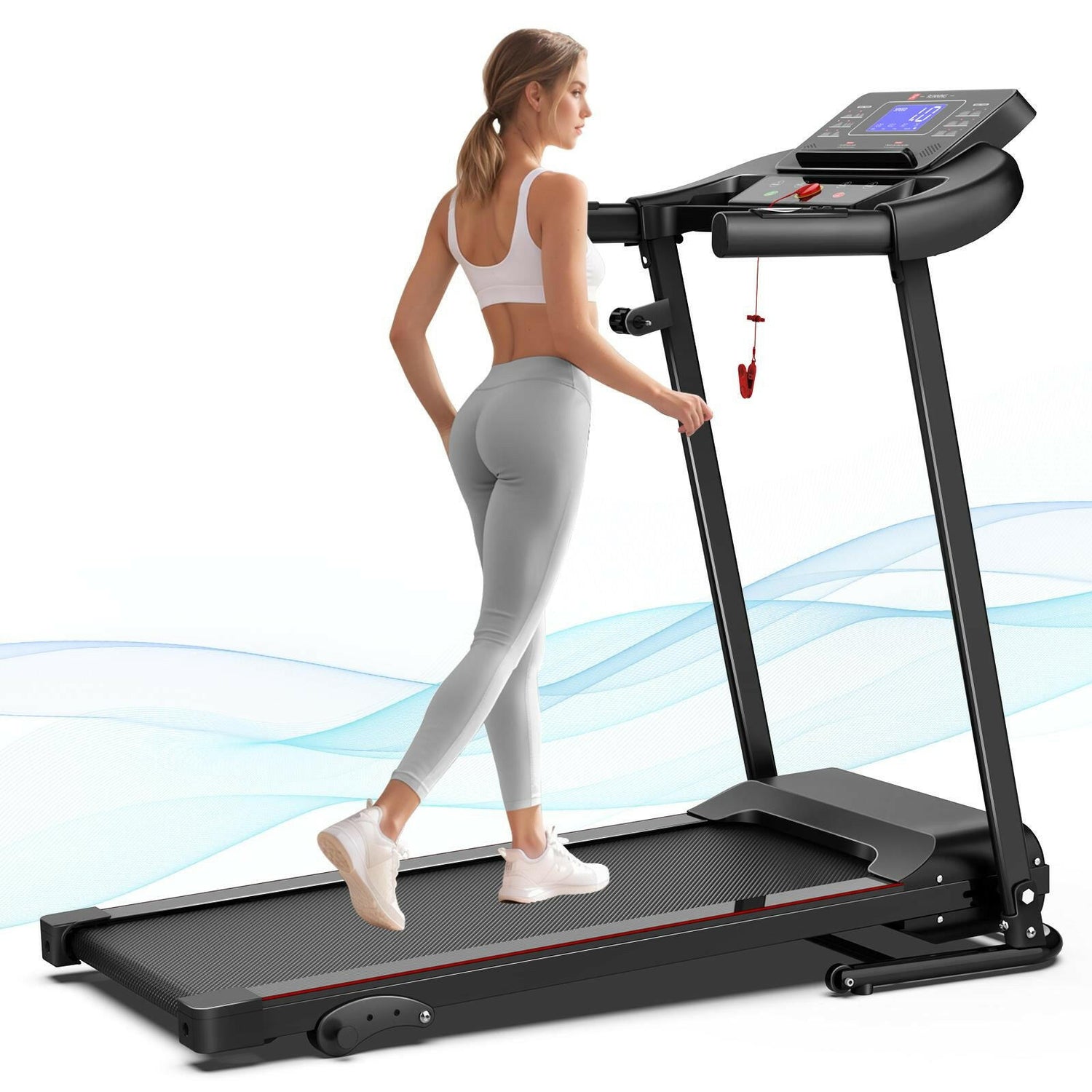 Versatile Indoor Aerobic Treadmill with Adjustable Incline and Easy Mobility for All Fitness Levels