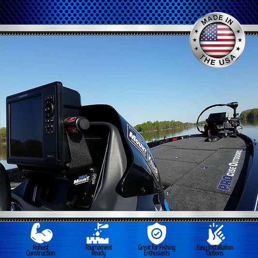 Single Dek-It Mount - Marine-Grade Aluminum Mount for Boat Electronics - Professional Installation Solution for Fish Finders and Marine Devices - 0.0 Degree