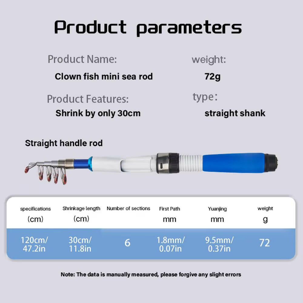 Fishing Rod and Reel Combo Small Telescopic Fishing Rod Portable Travel Fishing Pole Kit Telescopic Fishing Rod for Fishing.