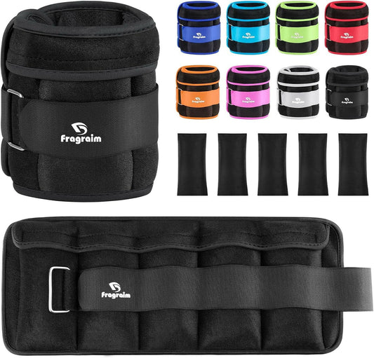 Adjustable Ankle Weights with Removable Weights - Perfect for Jogging, Gymnastics, Aerobics & Physical Therapy (1-20 LBS)
