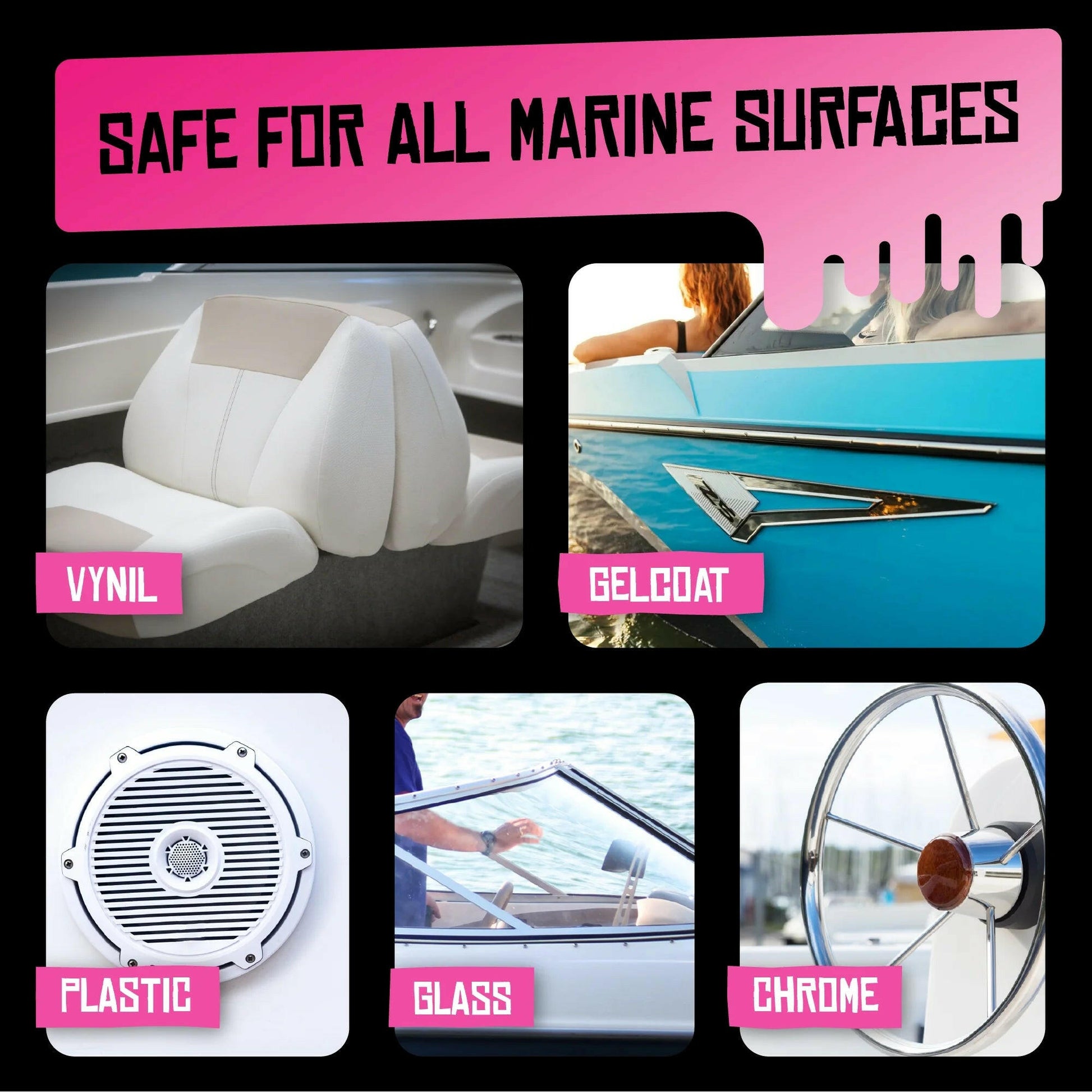 Transform Your Boat with Our Bubble Gum Scented Wash & Shine - 16oz of Pure Clean Fun! 🇺🇸✨.