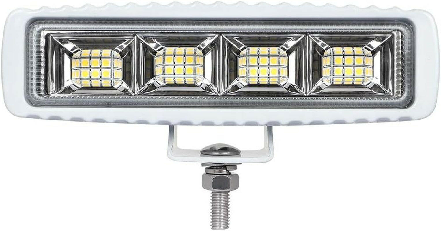 High-Performance Waterproof LED Boat Lights - 2 Pack 72W Marine Deck/Dock Flood Lights, 4000 Lumens, 6.3 Inch, 12/24V Light Bar.