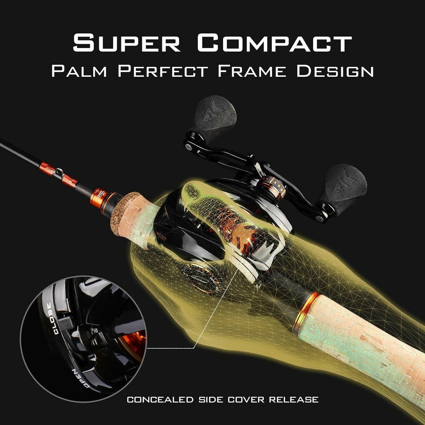 Zephyr Bait Finesse Baitcasting Reel - Lightweight Carbon Fiber Design with Drag Clicker, 7.2:1 Gear Ratio for Freshwater and Saltwater Fishing