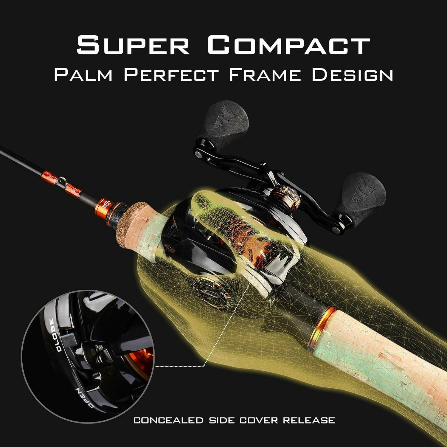 Zephyr Bait Finesse Baitcasting Reel - Lightweight Carbon Fiber Design with Drag Clicker, 7.2:1 Gear Ratio for Freshwater and Saltwater Fishing
