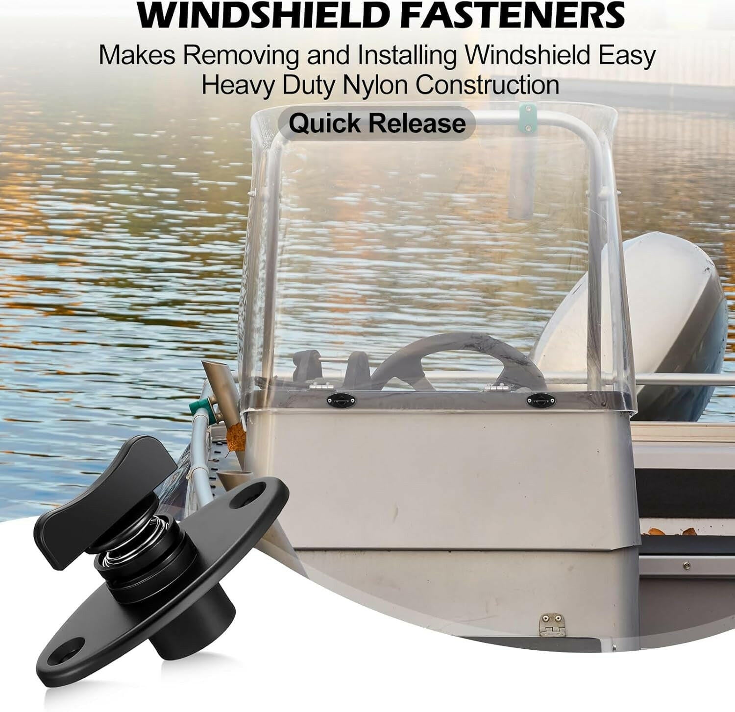 5 Set Boat Windshield Fasteners Marine Windshield Fastener Clips Replacement Bass Boat Clips Accessories.