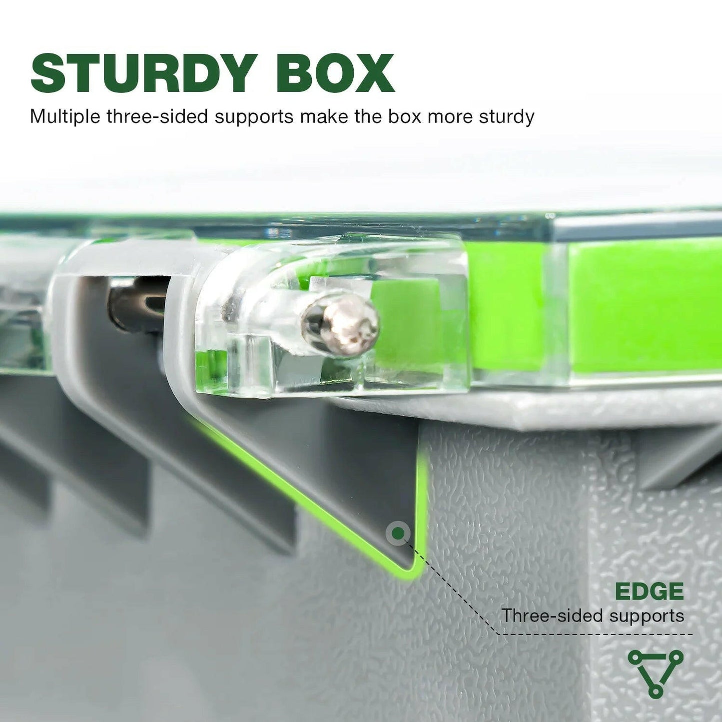 Ghosthor Plastic Fishing Tackle Box Organizer,Waterproof 3600 and 3700 Tackle Trays with Removable Partition,Fishing Lures/Bait/Gear Storage, 3600 1Pc.