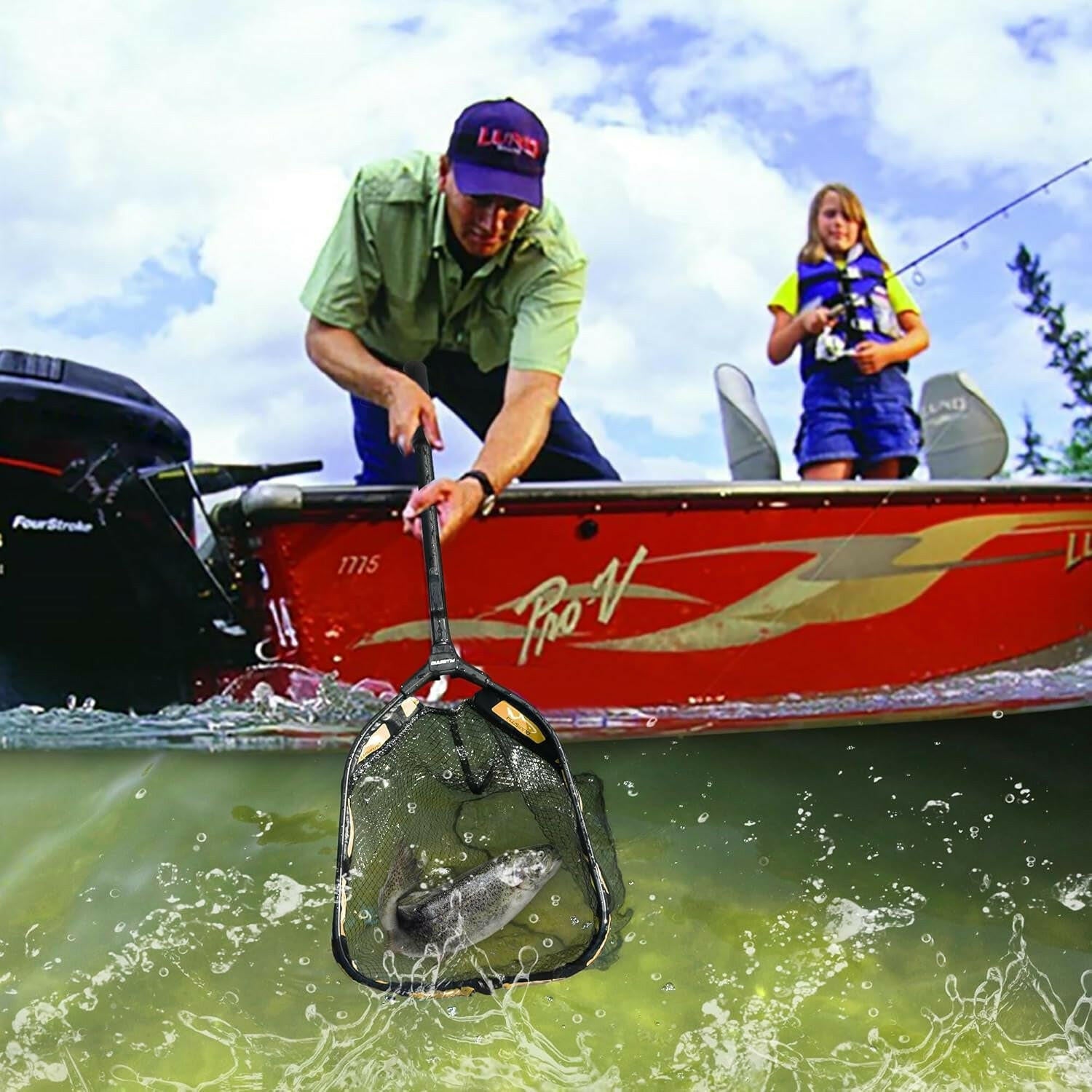 Ultimate Floating Fishing Net - Perfect for Steelhead, Salmon, Trout & More - Rubber Coated, Compact & Foldable for Easy Transport & Quick Catch & Release.