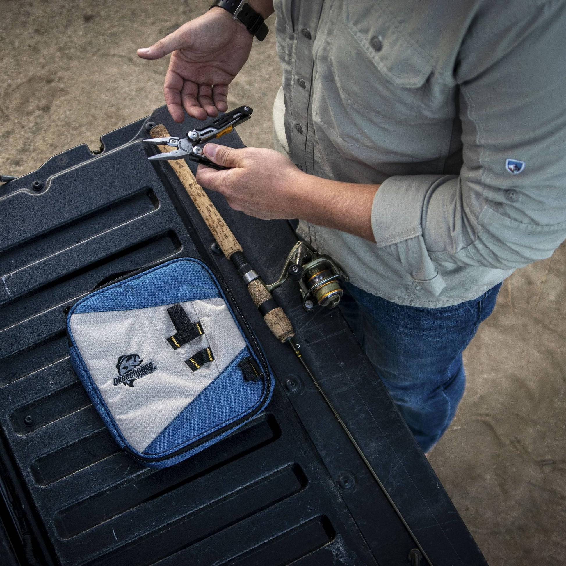 Soft Fishing Bait Binders, Blue, Unisex, Polyester