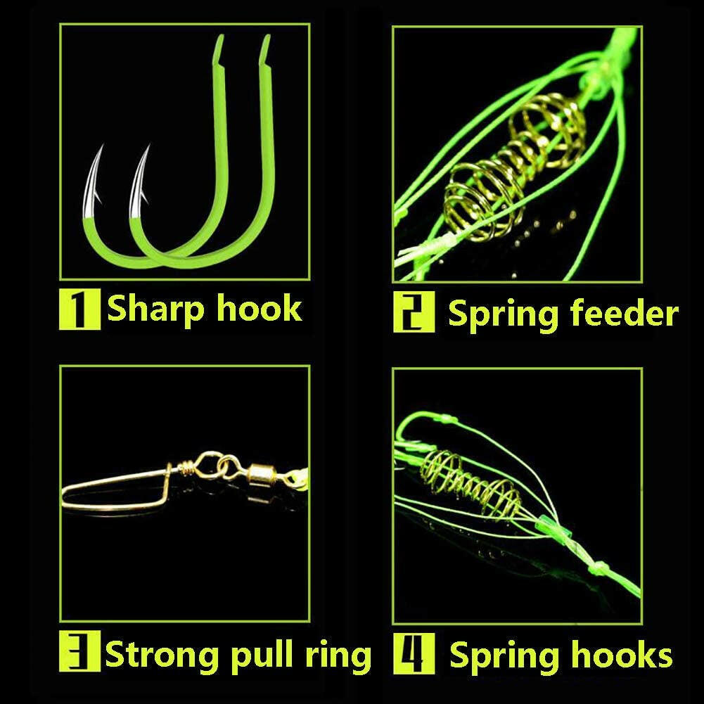 Catch more carp with our 4-pack of Fishing Feeders and Hooks! 🎣🐟 #CarpFishing #FishingGear.