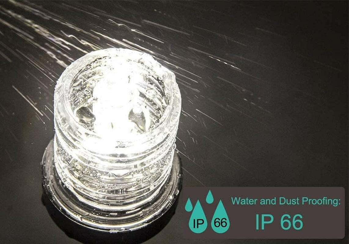 Illuminate Your Adventures with Our 3 Nautical Mile LED Foldable Boat Anchor Light – Ideal for Pontoon & Fishing Boats! 360° Visibility, Compact Design, and Versatile 12-24V!.