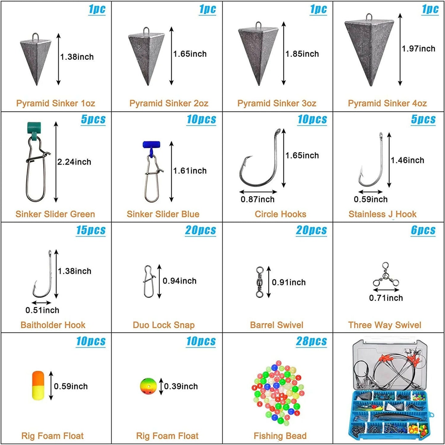Ultimate Surf Fishing Tackle Kit: Complete with Hooks and Swivels for a Successful Catch!.